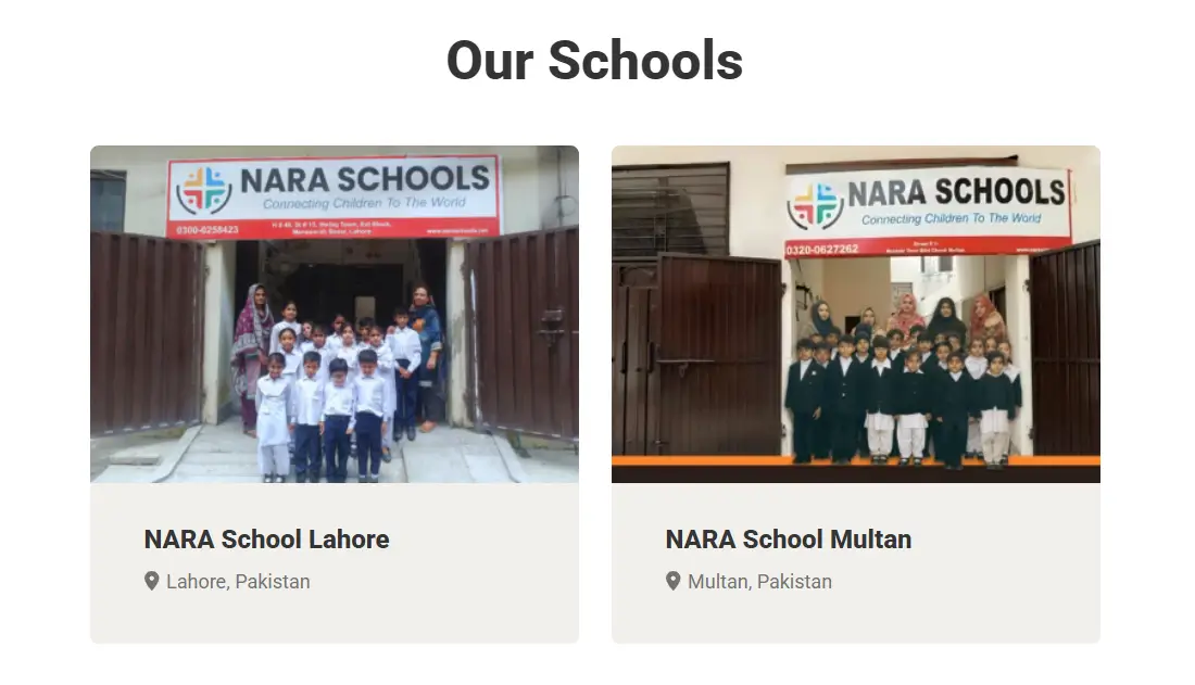 NARA School lahore and multan
