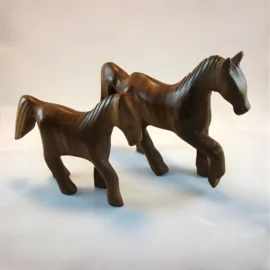 Handmade Wooden Horses, Horses Set